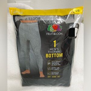 Fruit of the Loom Men's Black Thermal Leggings